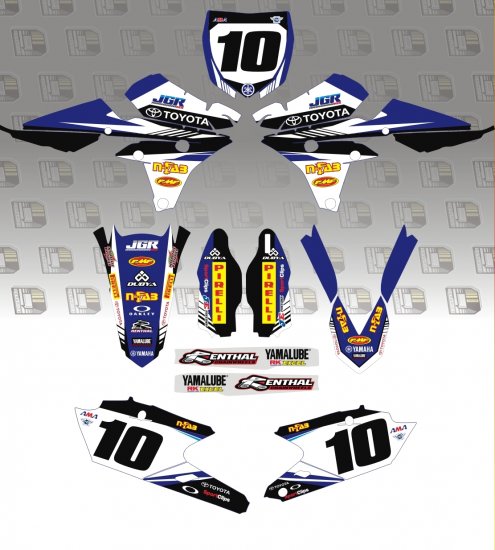 YZ 2014 JGR/Toyota Team Graphics Kit - Click Image to Close